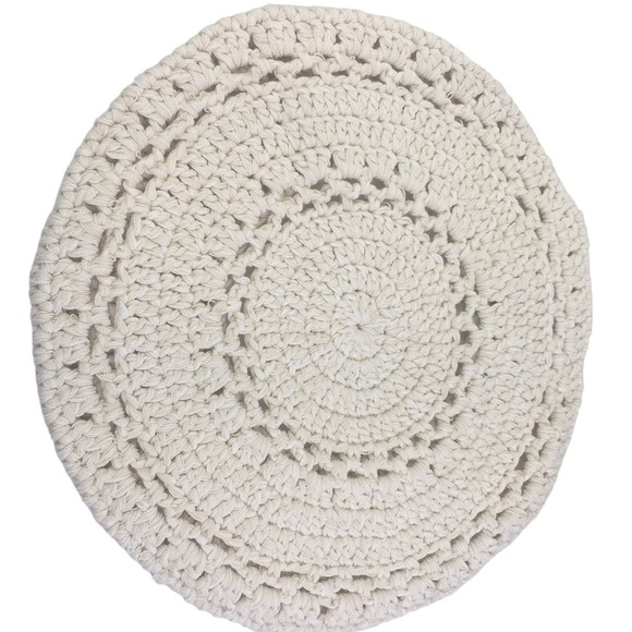 NWT NEW Free People Darla Crochet Beret Ivory White One Size main image 12